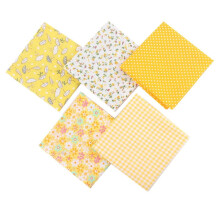 Cotton Fabric Squares 50x50cm Floral Print 5-Pack