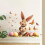 Adesivos decorativos de Páscoa com coelho, ovo e borboleta (11,41 x 9,84 polegadas) 1