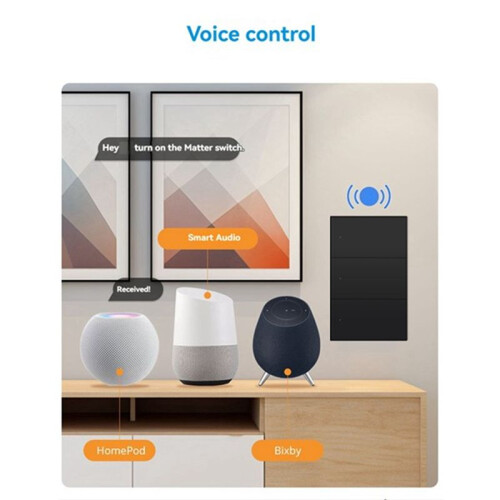Matter WiFi   Wall Light   Control Gangs Button for  Things Homekit APP 1 Gangs
