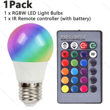 RGB RGBW LED Bulb E27 16-Color 1 or 2 pcs