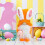 Easter Gnome Decor Fluffy Bunny Plush 15.7 inch 7