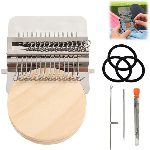Mini Wooden Loom Machine with 12 Hooks