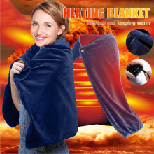 Xtorkit Portable Heated Blanket – Rechargeable, Cordless Electric Throw, Compatible with Home/Travel/Office/Car (Blue, 40x34")