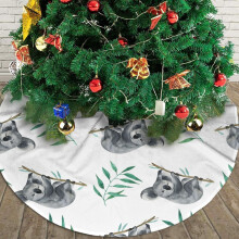 Christmas Tree Skirt Watercolor Koala 36 Inch