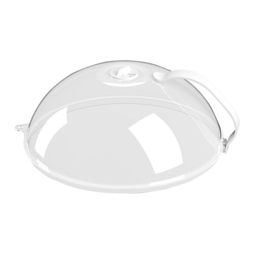 Mikrowellen-Spritzschutzhaube, transparent, mit Griff