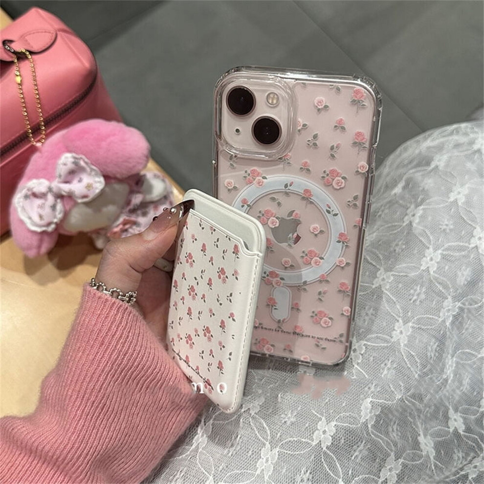 Korean Clear Floral Magsafe Phone Case For Iphone 15Â11 971050416694