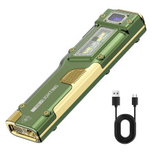 EDC Flashlight Rechargeable LED Flashlight with Digital for Home Camping,Emergency Pocket Display Light