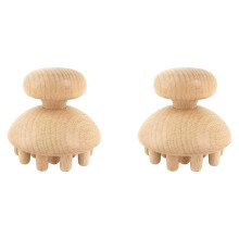 Wooden Mushroom-Shaped Fascia Massage Roller 2-Pack