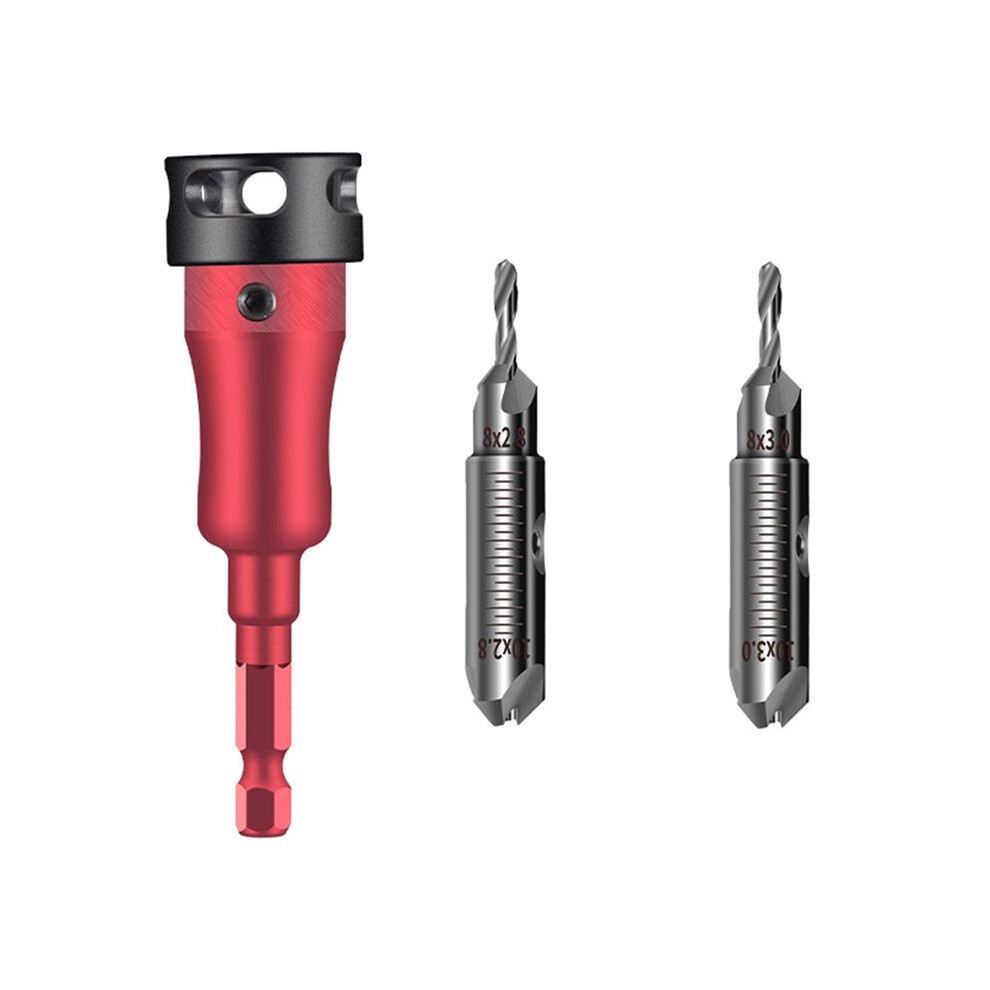 Quick Change Adjustable Depth Stop Drill Bit Set With 2.8Mm & 3.0Mm Drill Bits Woodworking Depth Control Drill Tool 4712221135756