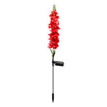 Solar Violet Hyacinth Night Light, 29.5", ABS+Stainless Steel, IP65 Waterproof, Monocrystalline Panel, Realistic Silk Flower for Garden, Courtyard,