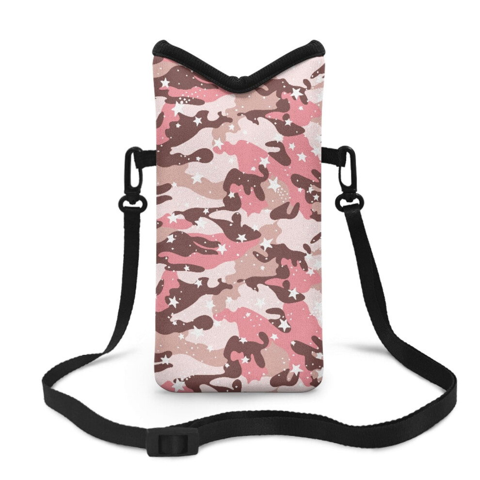 Neoprene Crossbody Phone Bag Adjustable Strap 4X8 Inch Star 971050408927