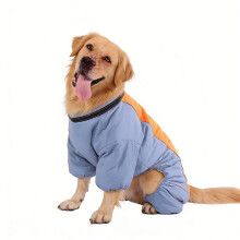 Fleece Dog Coat with Legs, Pullover Full Body Jumpsuit for Small Medium Dogs - Windproof Warm Snowsuit Pajamas for Cold Weather, Size 18