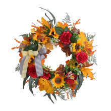Christmas Garland, Sunflower Wreath Country French Wreath Hanging Front Door Decor For Home Party