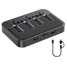 Estación de Acoplamiento M.2 SSD de 4 Bahías USB Tipo‑C 20Gbps NVMe NGFF Doble Protocolo para Expansión de PC Laptop