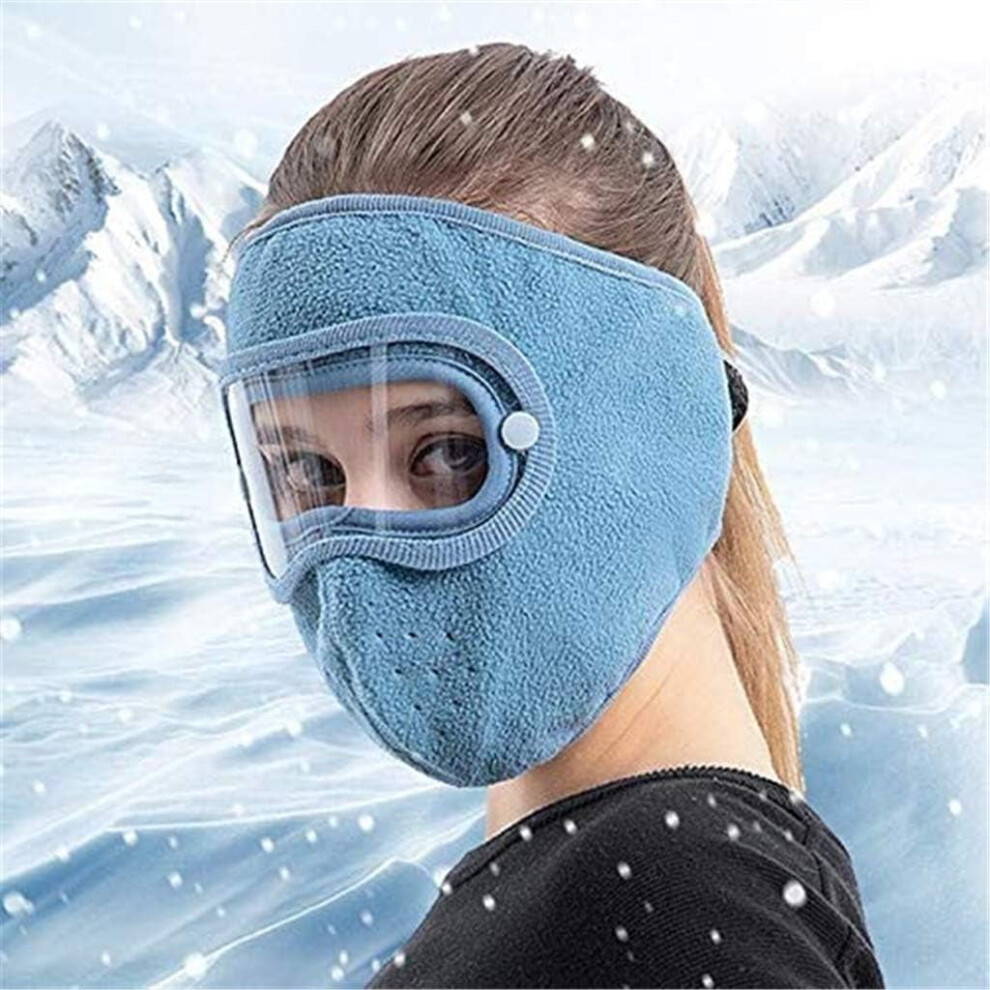 Winter Windproof Face Mask, Full Face Protection Headgear With Hd Goggles For Riding 9485826692645