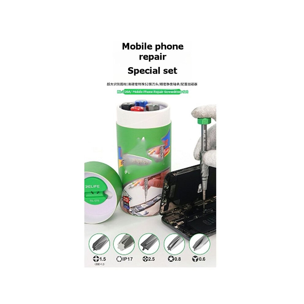 Relife 1Set Rl-728 Universal Repair Screwdriver Set For Mobile Phone And Laptop Strong Magnetic Disassembly Bolt Driver Tools 6032923235935
