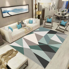 Geometric Living Room Carpet for Bedroom and Bedside Use