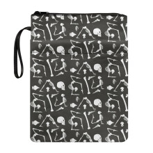 Books Sleeve with Handle Polyester Fabric Protector Wrap Bag Book Protector Decorative Design Reusable with Book Protection for Librarian Gift