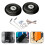 Luggage Suitcase Replacement Wheels Set 2 pcs 60x24mm Black 7