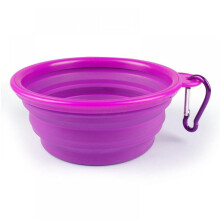 Cute Puppy Pet Travel Bowls Silicone Collapsible Feeding Bowl Dog Water Dish Cat Portable Feeder