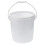 1Pack Plastic Bucket Pail for General Users with Water Holding Function White 20.8X20.8X20.6in 5L 4