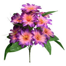 Artificial Poinsettias UV-Resistant Purple 16.53 Inch