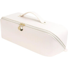 Professional Hair Tool Travel Case, Large Capacity, Dual Compartment Organizer with Handle for Blow Dryer & Styling Tools, Pink