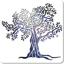 Tree of Life Stencil Template Large 11.8x11.8 Inch Reusable Sign Home Decor for Painting on Wood Wall Scrapbook Card Floor Drawing