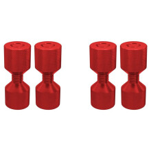 2X Two Hole Pins Set 1-1/8Inch Aluminum 6061 2 Hole Flange Alignment Pin,Two Hole Pins Flange Aligner Red