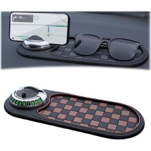 Phone Holder and Anti-Slip Car Mat with Parking Number