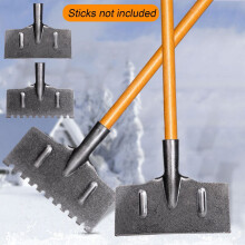 Manganese Steel Ice Crusher Snow Shovel 9.84x8.07 in Silver