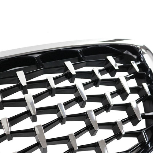 For  5 Series  F07 Hatchback 2010-2017 Car Silver Diamond Meteor Style Front Grille 2