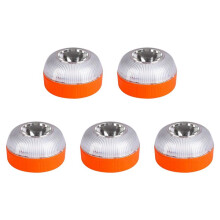 5 Luces LED de Emergencia V16, Luces de Advertencia Blancas y Amarillas con Base Magnética, Luz de Seguridad para el Tráfico