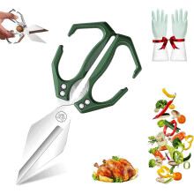 Heavy-Duty Multifunctional Kitchen Shears, Dishwasher Safe, Compatible with Sharp Stainless Poultry Scissors, Cut Chicken/Turkey Bones