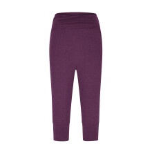 Women's Purple Harem Capri Pants High Waisted Soft Stretch