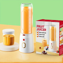1pc/450ml Portable Cordless Juicer with 2 Cups – USB Rechargeable Mini Blender for Juice, Smoothies, Milkshakes – Travel & Home Use | Compatible