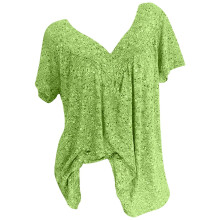Women's Sequin Tops Plus Size Deep V Half Sleeve