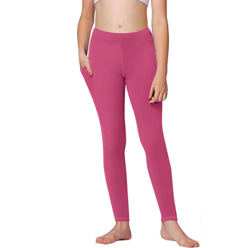 Mädchenleggings mit Taschen, Pink, Größe 12-14 1