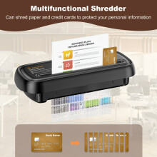 Paper shredder strip-cut 6 sheets with overheat protection