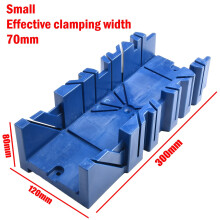 Mitre Saw Box for Woodworking – 45/90 Cutting, ABS Plastic Blue Small Saw Box, Compatible with Hand Saws