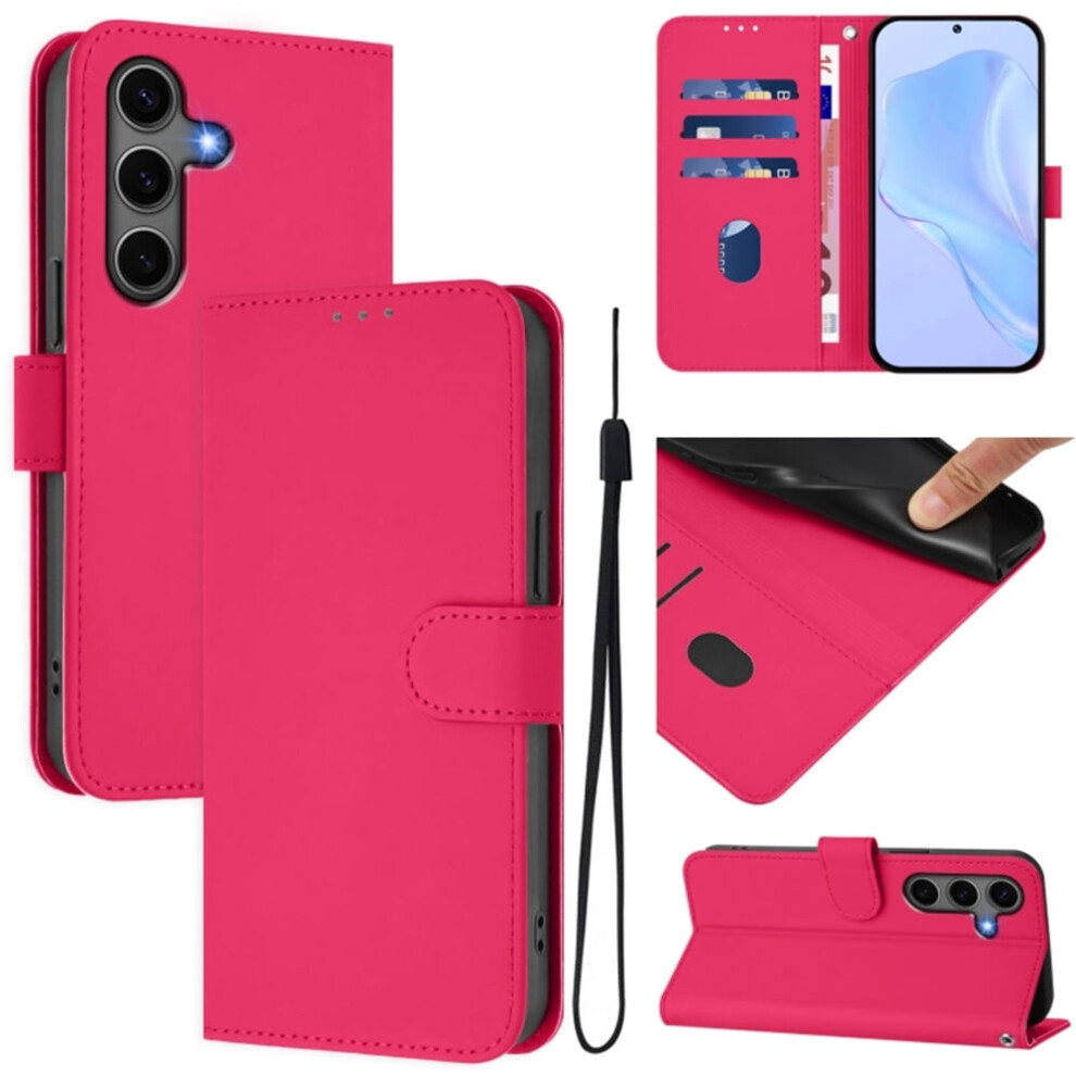 Samsung Galaxy S25+ Wallet Case Pu Leather Flip Folio Rose 908436833707