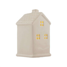 1 Pcs Christmas Village Lighted Ceramic House, Xmas Holiday Farmhouse Rustic Decor for Home Table Room