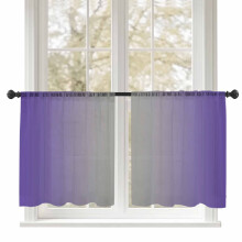 Sheer Curtains Purple Gray Ombre Voile 52x54 Inch 2 Panels