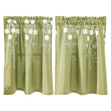 Navy Blue Polyester Cafe Curtain 29x24 Inch