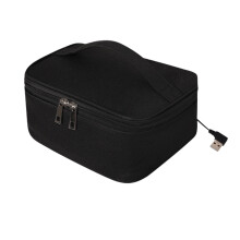 Portable Food Warmer Lunch Box, USB Food Warmer Lunch Box, Food Heating Bag, Lightweight and Durables, Quicks Heating, Convenient to Use(Black)