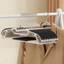10-Pack Non-Slip Plastic Hangers, Space-Saving with Shoulder Grips & Windproof Hooks – for Shirts, Pants, Coats, Wet/Dry Laundry, Assorted Colors