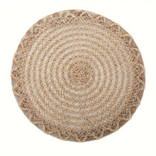 8Pcs Wavy Jute Placemats, Anti-Slip Heat Insulated Retro Table Mats