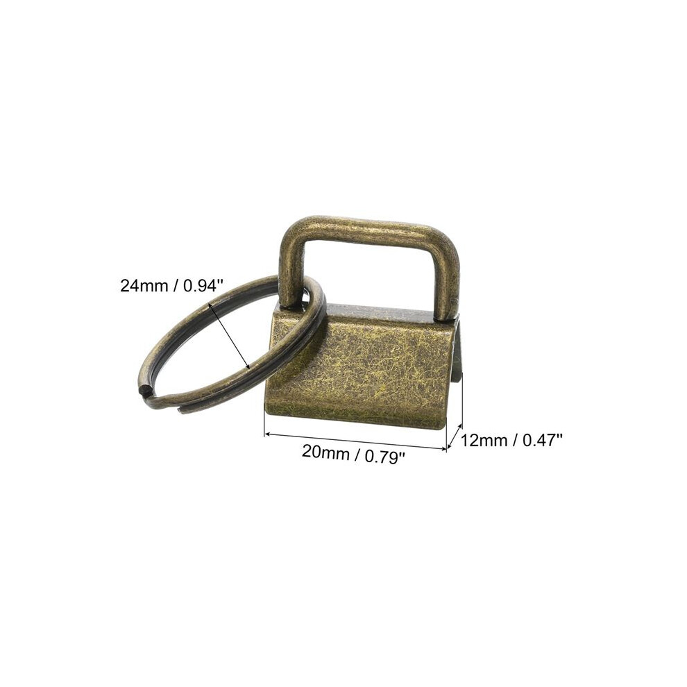 40Pcs Key Fob Hardware With Keychain Rings For Bag Webbing,Bronze 6032530933194