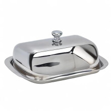 Stainless Steel Butter Dish with Lid, Large Covered Container for Butter & Cheese Storage – Compatible with Kitchen Countertop or Refrigerator