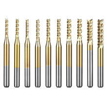 10PCS Micro Corn Milling Cutter 3.175mm Straight Shank CNC Tools PCB Circuit Board Special Roughing Skin Milling Cutters